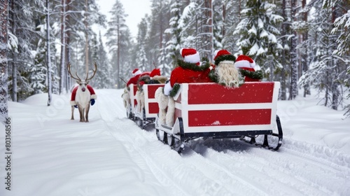 santa claus and reindeer on sleigh in the snow - santa claus stock videos royalty-free footage