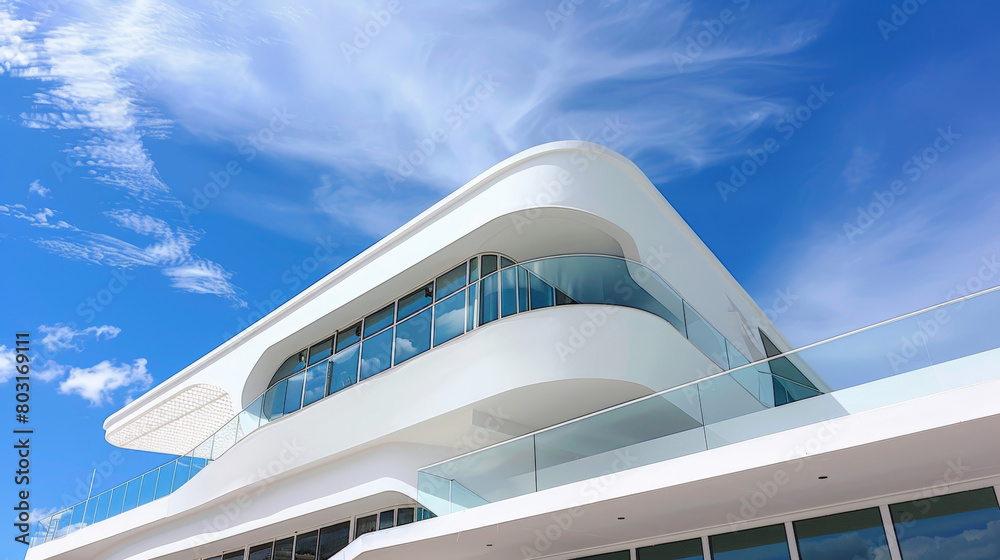 Fototapeta premium modern white building, modern architecture
