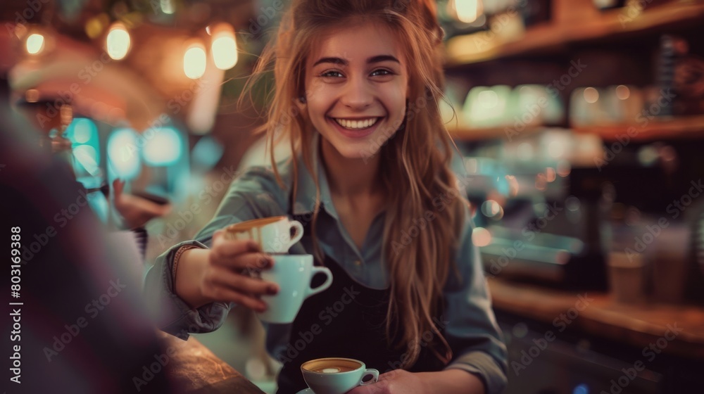 Woman Enjoying Coffee Indoors