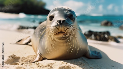 Enigmatic Hawaiian Monk Seal photo
