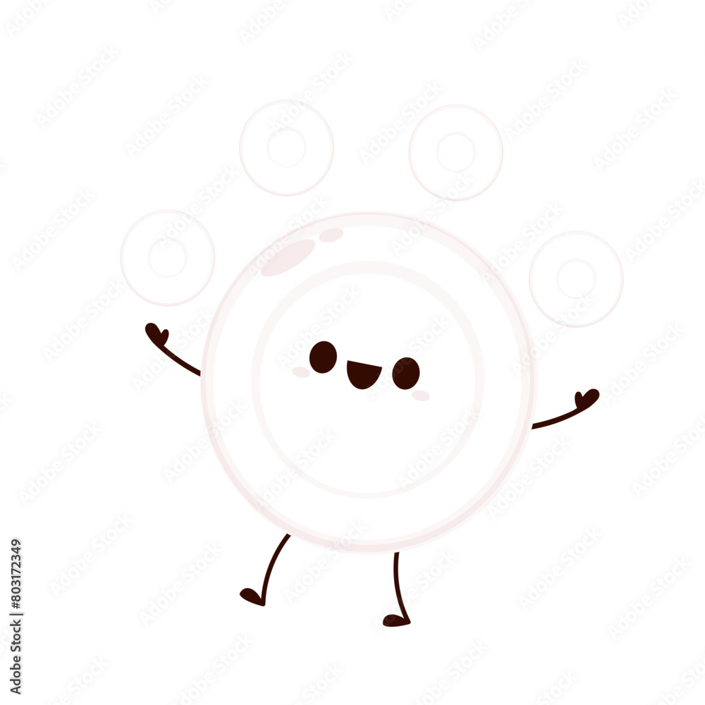White blood cell character design. White blood cell on white background. White blood cell character design. White blood cell on white background.