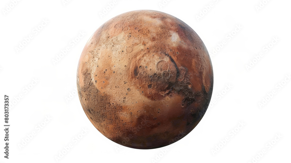Fototapeta premium planet mars on white background