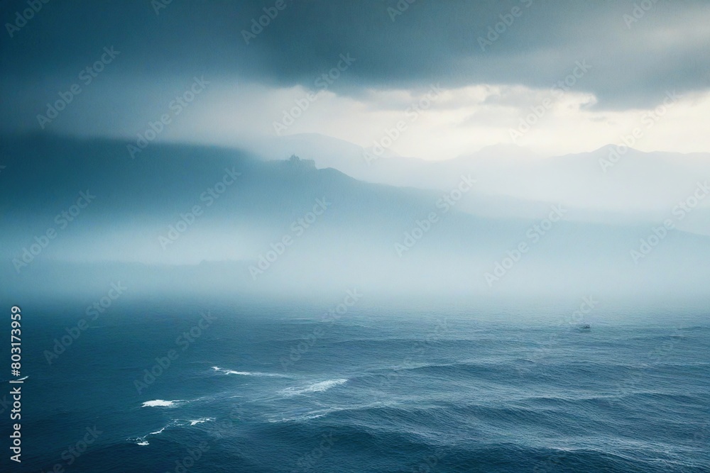 storm over the sea