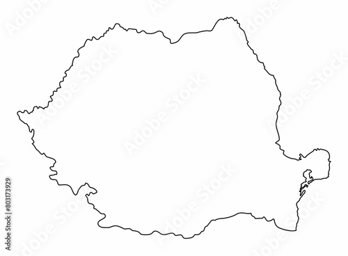 Romania outline map