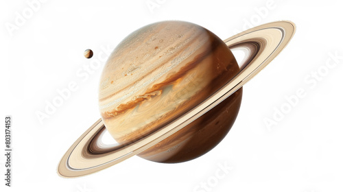 planet saturn on white background