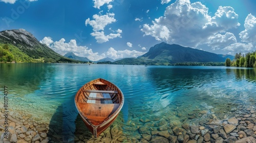 A boat on the lake.