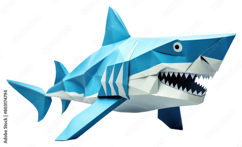 Obraz premium PNG Shark origami shark animal.