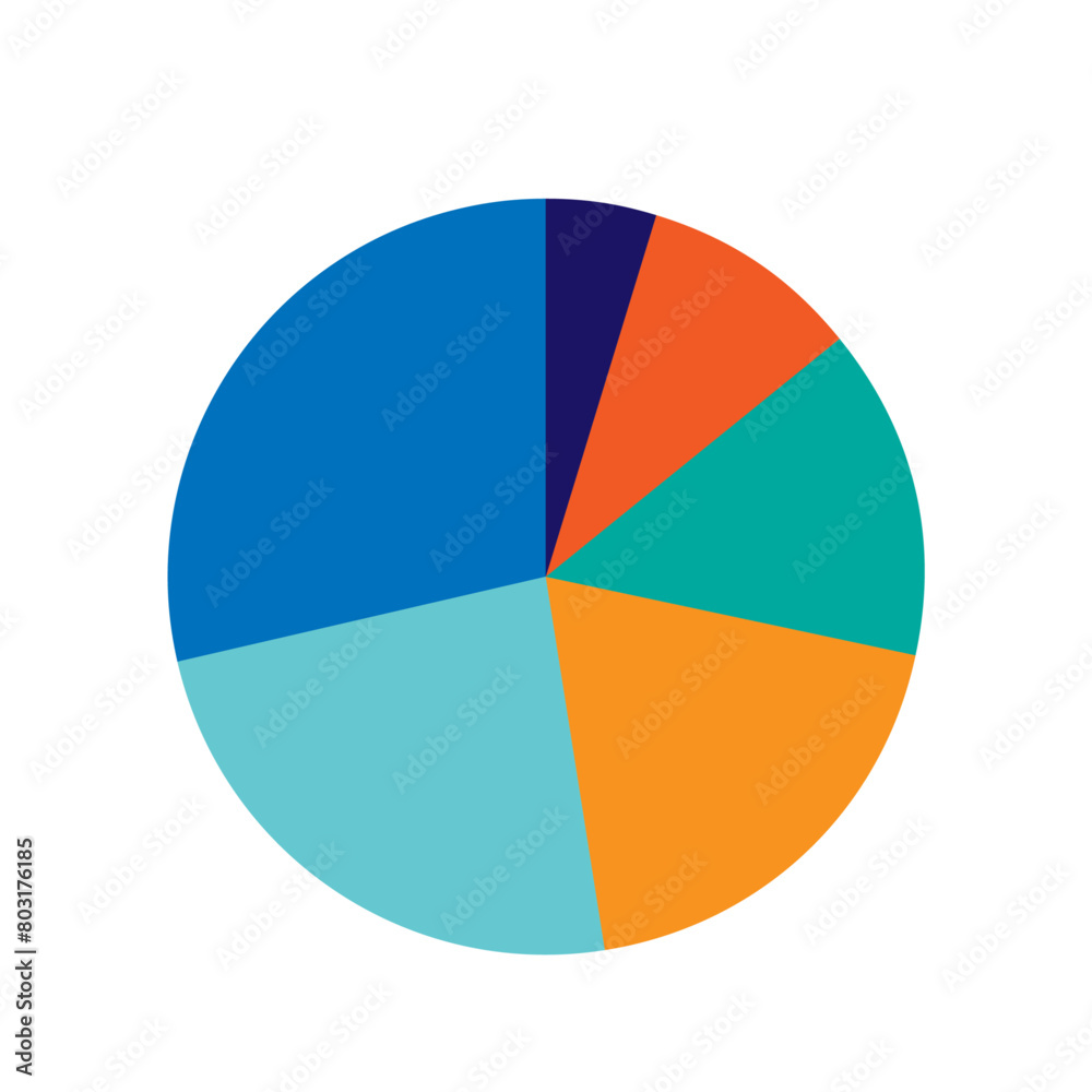 Modern pie chart infographic element Modern pie chart infographic element