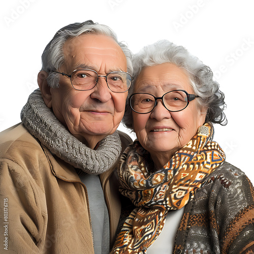 Happy grandparents on isolated transparent background © Rafay