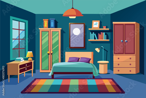 a bedroom furnished with a bed and furniture-