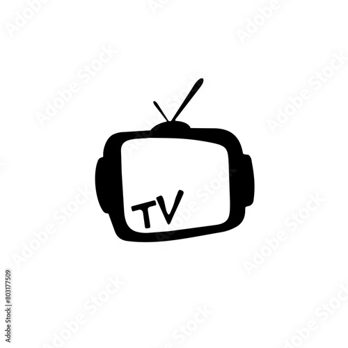 Dynamic shape tv logo design