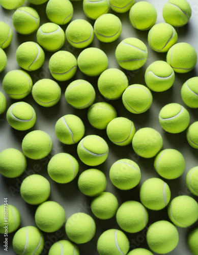 tennis balls, isolated white background, copy space for text  © abu