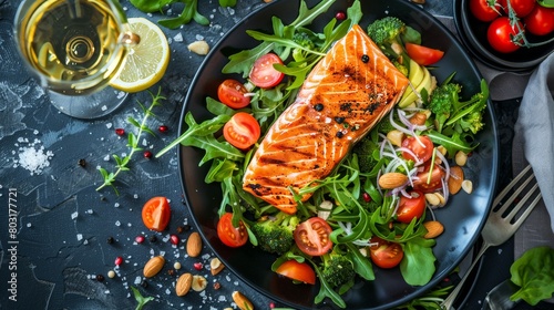 A Symphony of Salmon and Succulent Vegetables