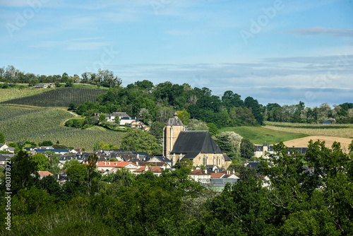 Church in the village of Monein dedicated to Saint Girons d'Hagetmau in the Pyrénées-Atlantiques