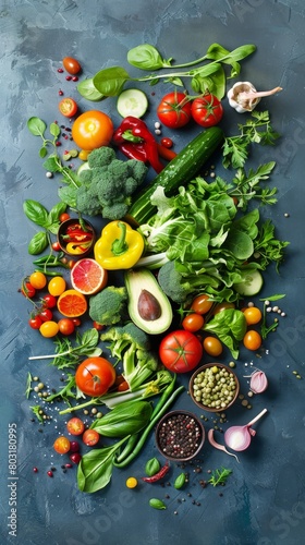 Dancing Harvest: A Rainbow of Fresh Vegetables