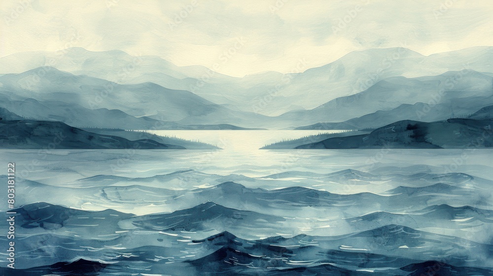 Water Body With Mountain Background Water Body With Mountain Background