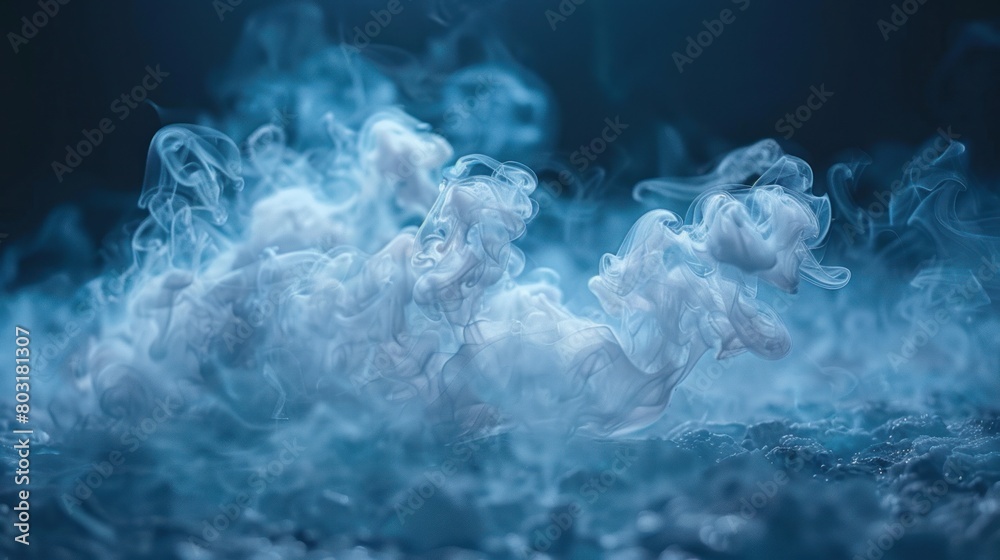 Obraz premium Mass of Blue Smoke in the Air