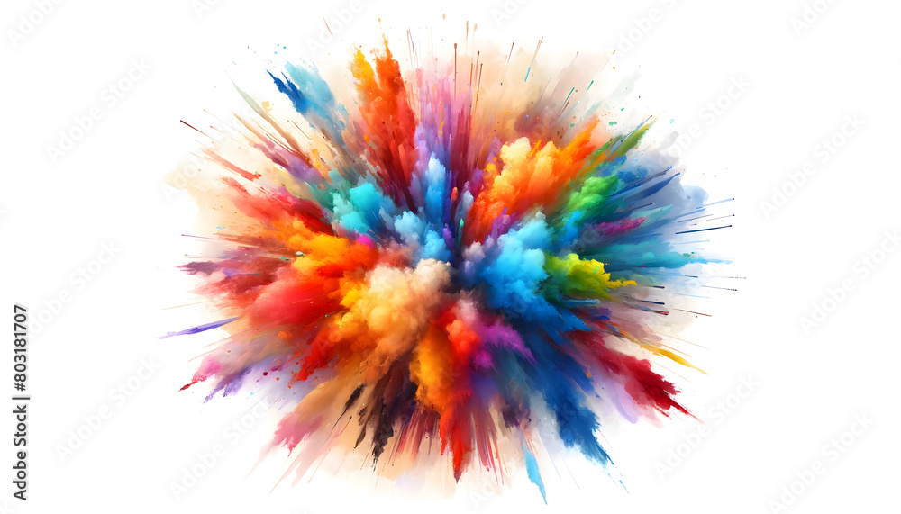 Background of a vibrant explosion of colors in a dynamic, abstract watercolor burst, symbolizing creativity and energy Background of a vibrant explosion of colors in a dynamic, abstract watercolor burst, symbolizing creativity and energy