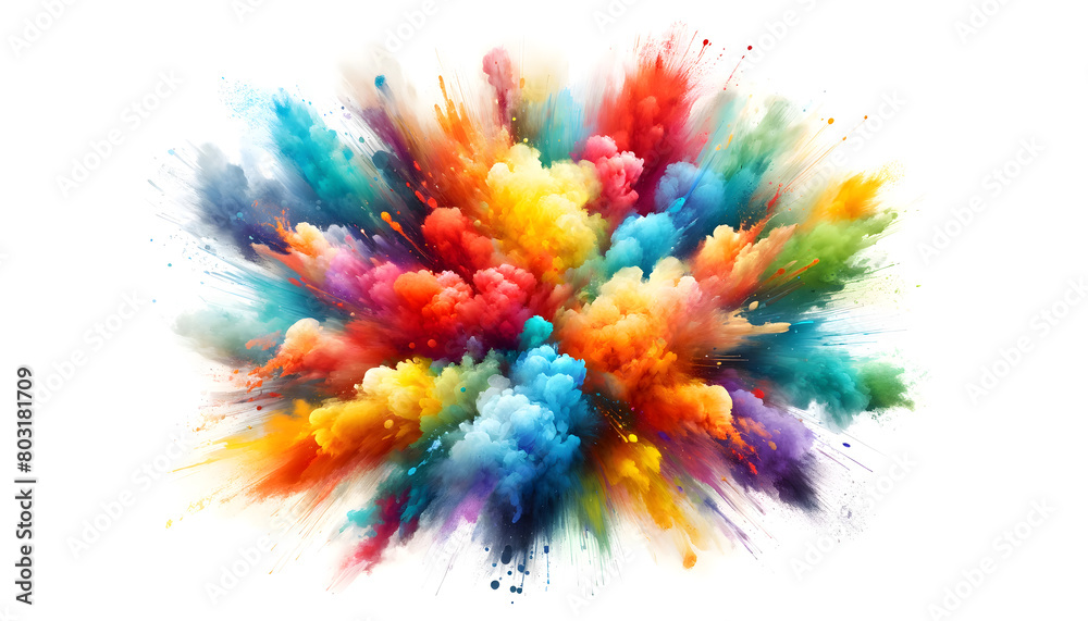 Background of a vibrant explosion of colors in a dynamic, abstract watercolor burst, symbolizing creativity and energy Background of a vibrant explosion of colors in a dynamic, abstract watercolor burst, symbolizing creativity and energy