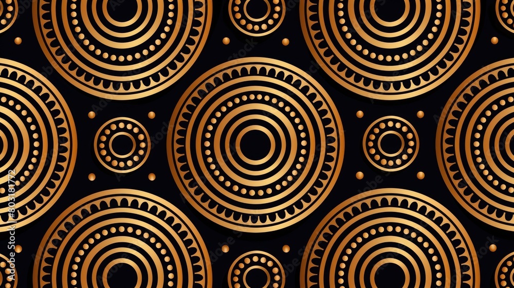 Black and Gold Background With Circles Black and Gold Background With Circles