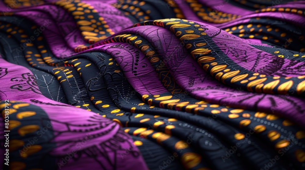 Close Up of Purple and Black Cloth Close Up of Purple and Black Cloth