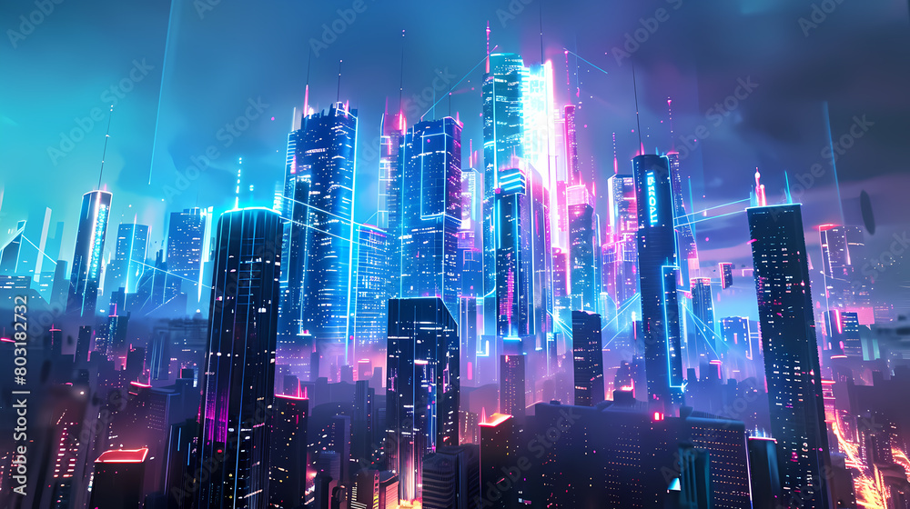 City, technology, cool, future, fantasy City, technology, cool, future, fantasy