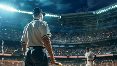 The umpire calling a strike © Nicolas