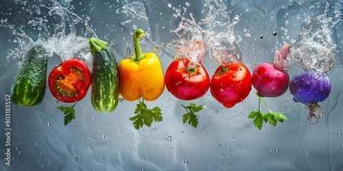 Dancing Vegetables in the Water