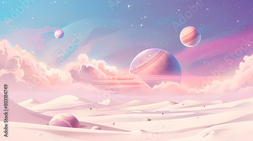 Universe  planet  fantasy  space  illustration