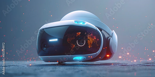 Futuristic Virtual Reality Scene: Innovation and Technology Concept photo