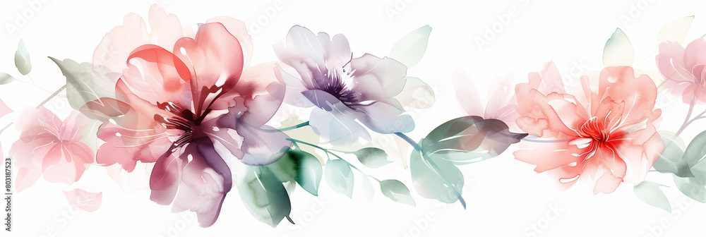 watercolor abstract background with flowers watercolor abstract background with flowers