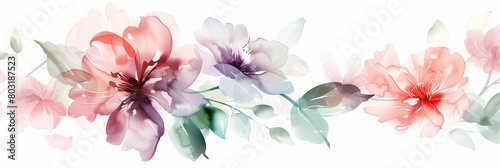 watercolor abstract background with flowers © CollinsAddai