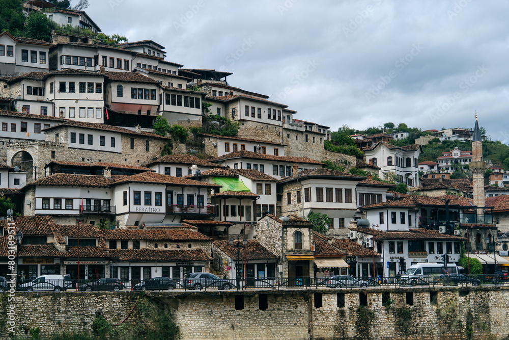 Historic City of Berat in Albania with Its Houses and the Castle on the Hill