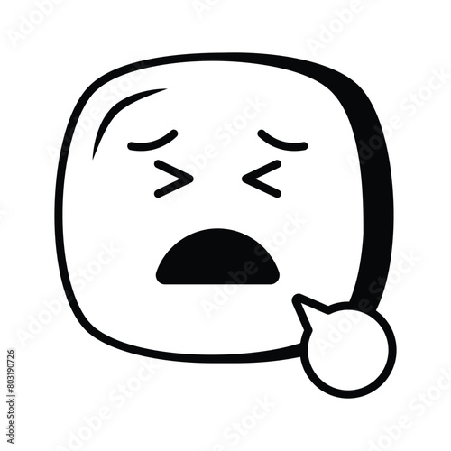 Unique and premium vector of tired emoji, editable icon