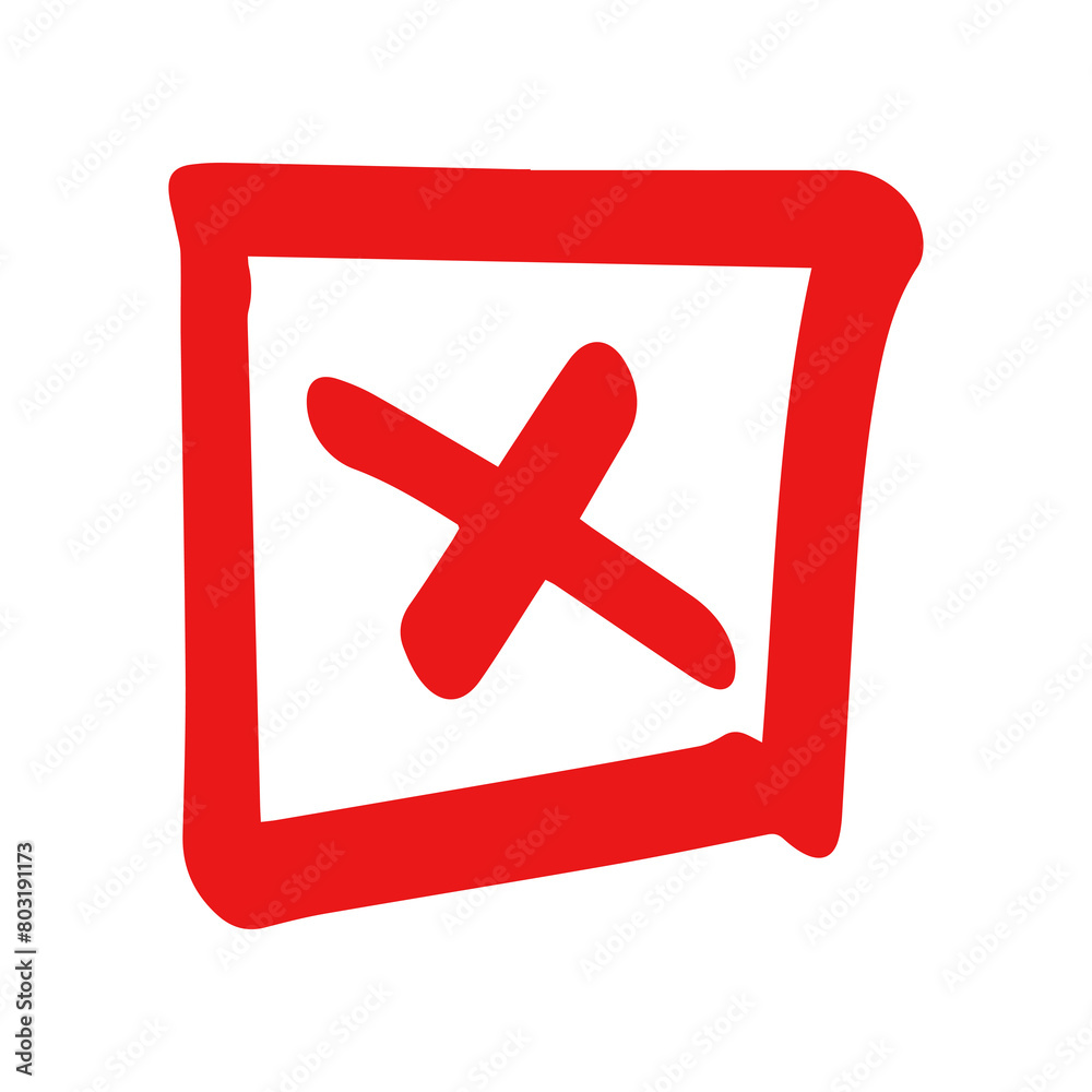 Obraz premium red cross mark