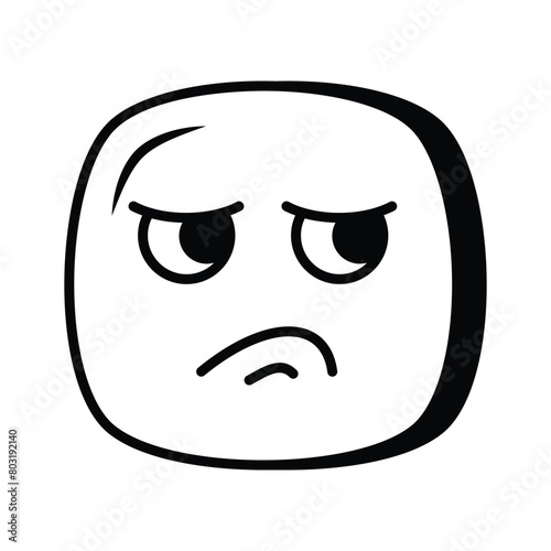 Disgusted emoji vector design, customizable unique vector