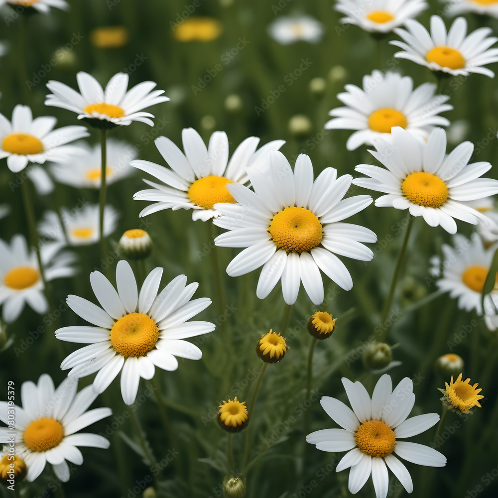 Fototapeta premium daisies in a garden