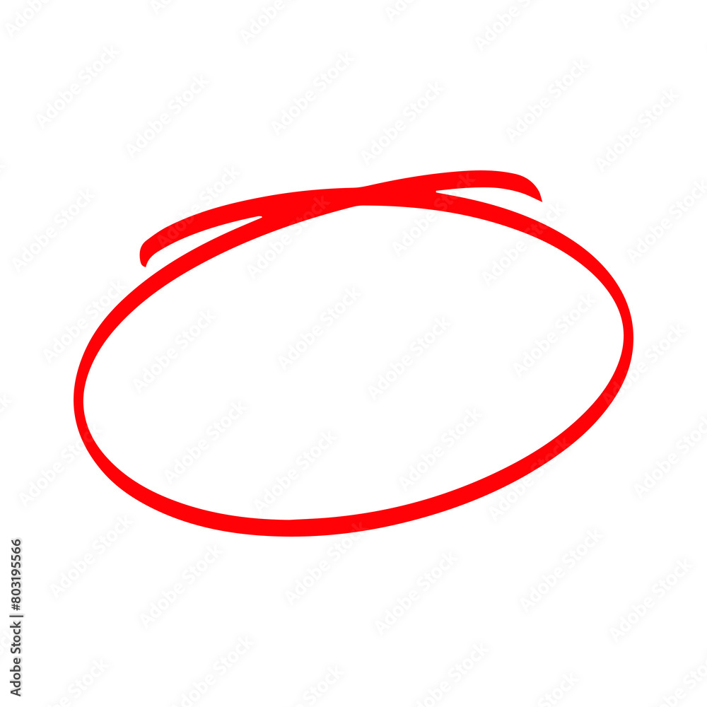 illustration of red circle highlighting drawing illustration of red circle highlighting drawing