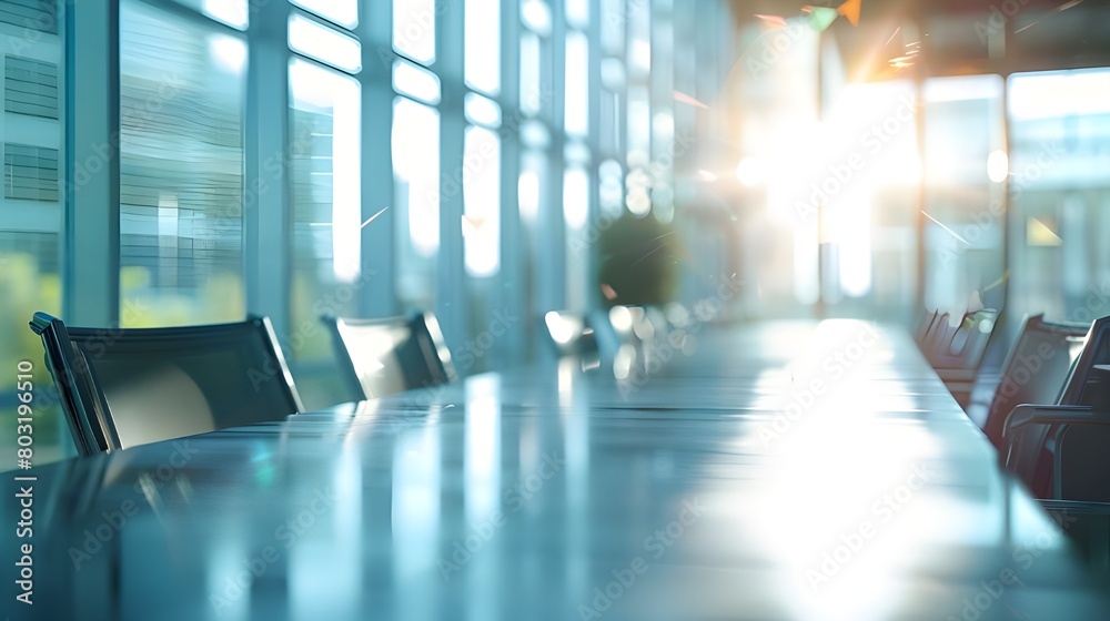 A cozy workspace: the beautiful blurred background of a modern office interior A cozy workspace: the beautiful blurred background of a modern office interior