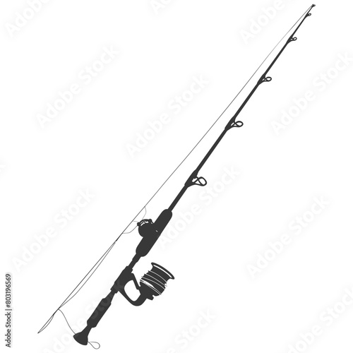 silhouette fishing rod black color only
