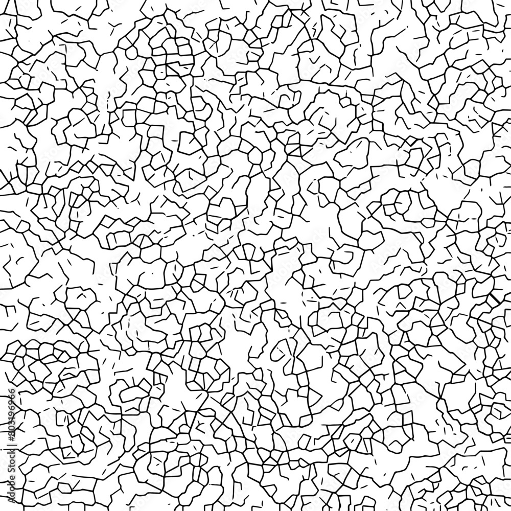 Black and white crack pattern. Elephant skin texture. Editable graphic resource. Vector Format 