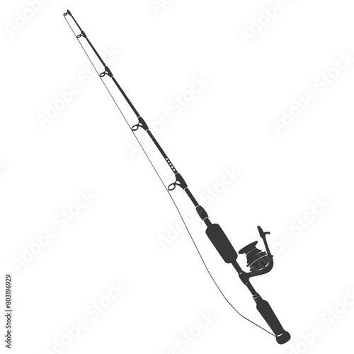 silhouette fishing rod black color only