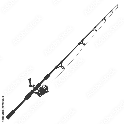 silhouette fishing rod black color only