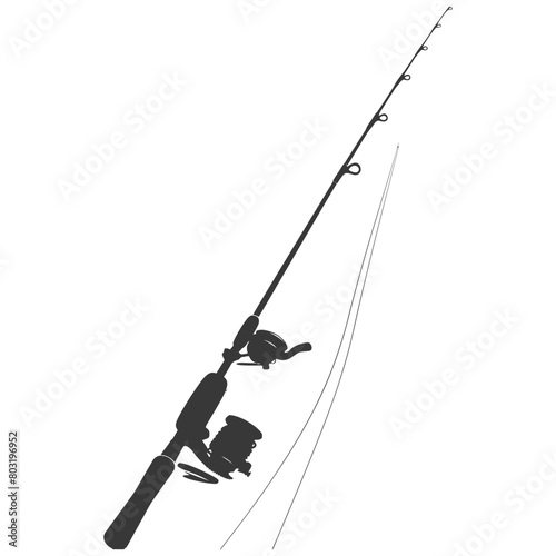 silhouette fishing rod black color only
