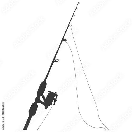 silhouette fishing rod black color only