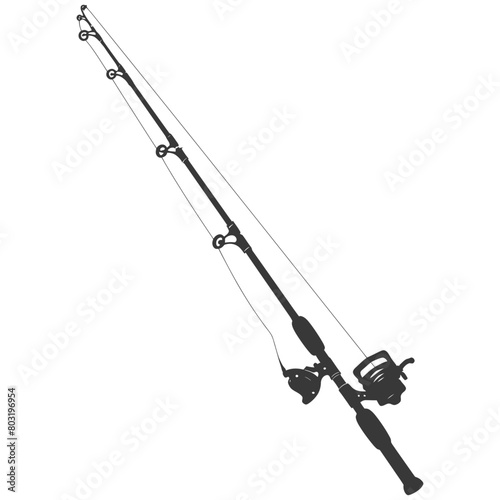 silhouette fishing rod black color only