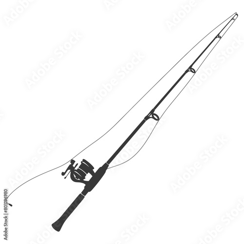 silhouette fishing rod black color only