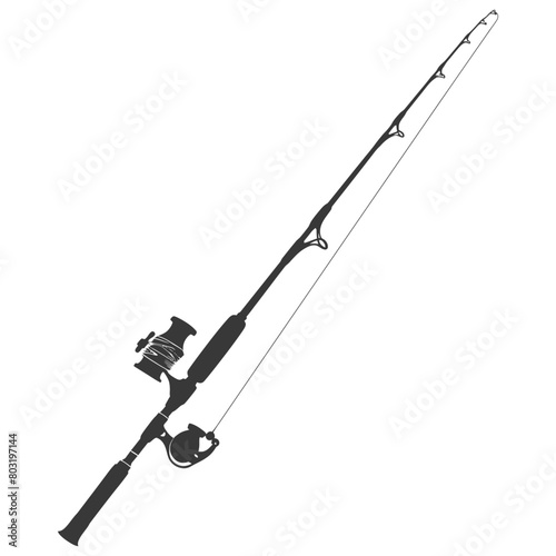 silhouette fishing rod black color only