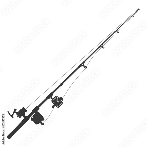 silhouette fishing rod black color only