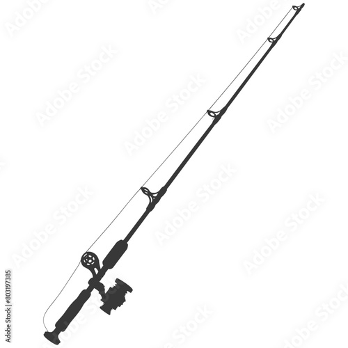 silhouette fishing rod black color only
